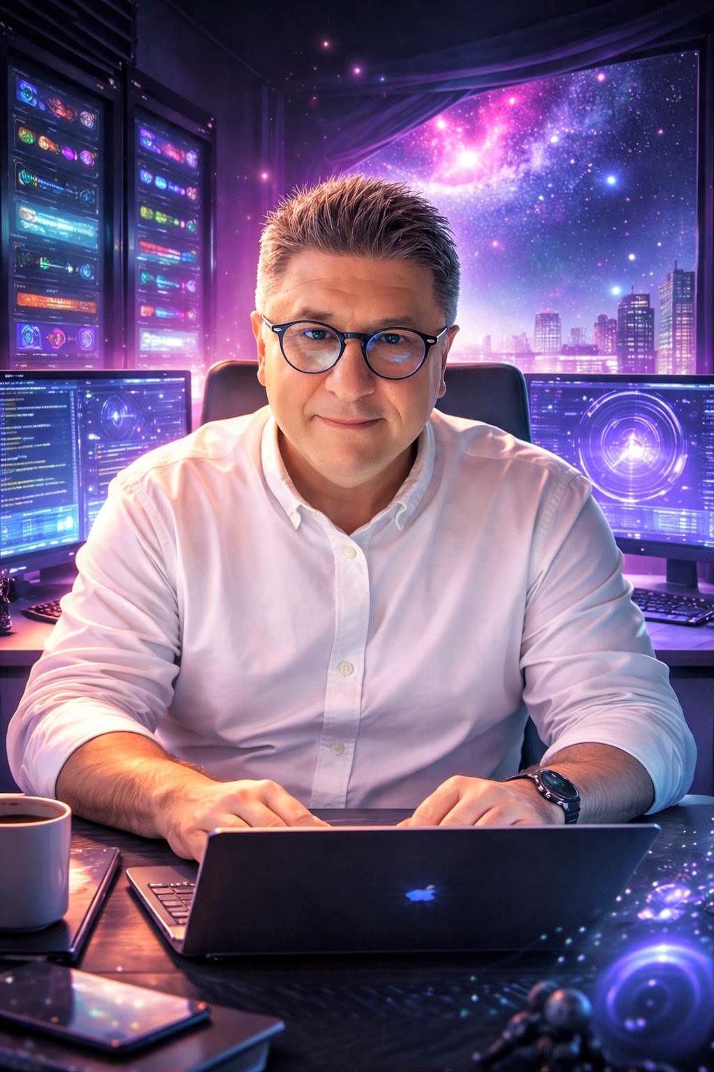 Portrait of Dimitris Rakopoulos, digital transformation specialist